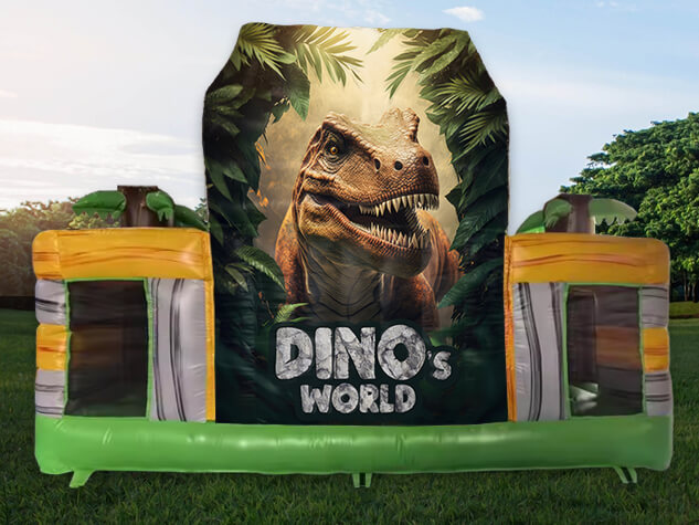 Château gonflable dinosaure arrière